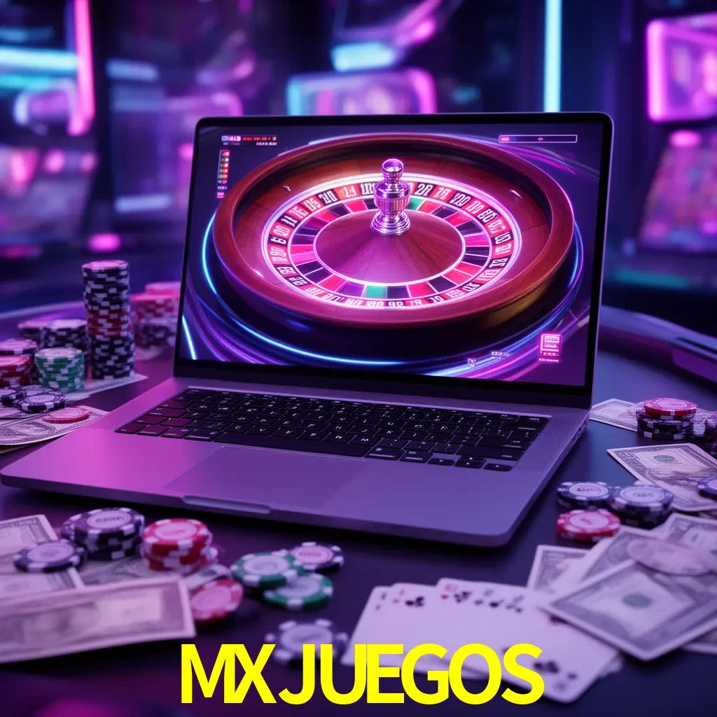 Centro móvil MXJUEGOS con casino, cajero, bonos, app y acceso de cuenta para México